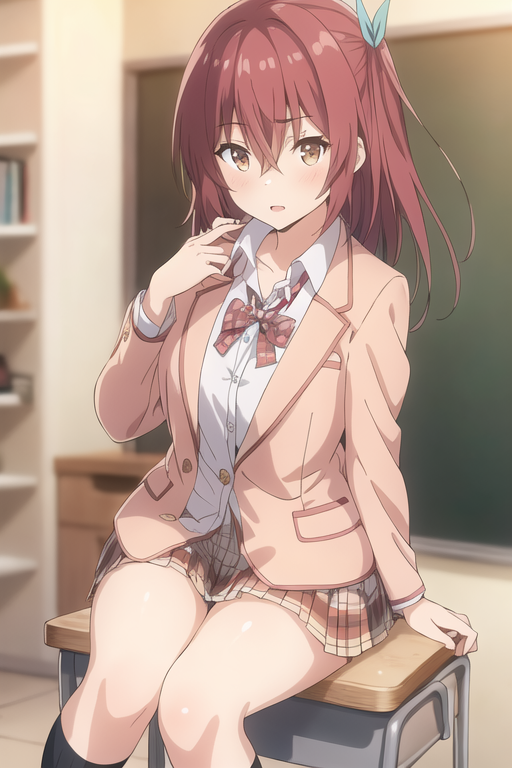 00094-982939509-masterpiece, best quality,1girl,solo,nanjo mao,red hair,long hair,hair between eyes,brown eyes,hair ribbon,bow tie,school unifor.png